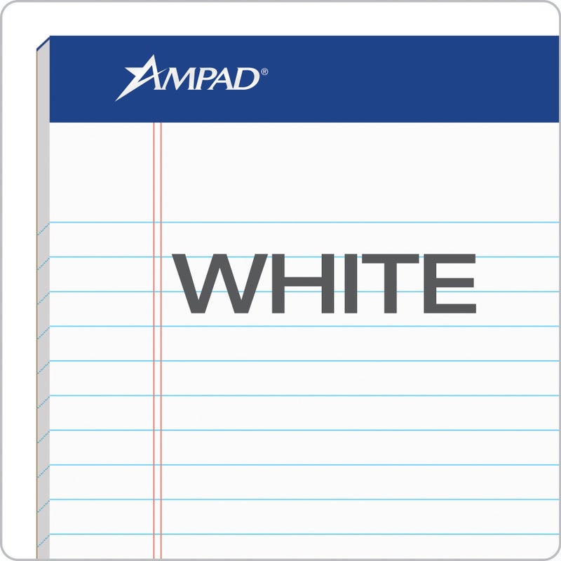 Ampad 5 x 8 Legal Pads, 12 Pack, Narrow Ruled, White Paper, 50 Sheets Per Writing Pad, American Pad & Paper, Made in USA (20-364) - Image 5